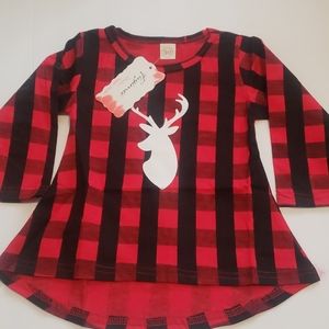 12-18 mos plaid deer shirt
